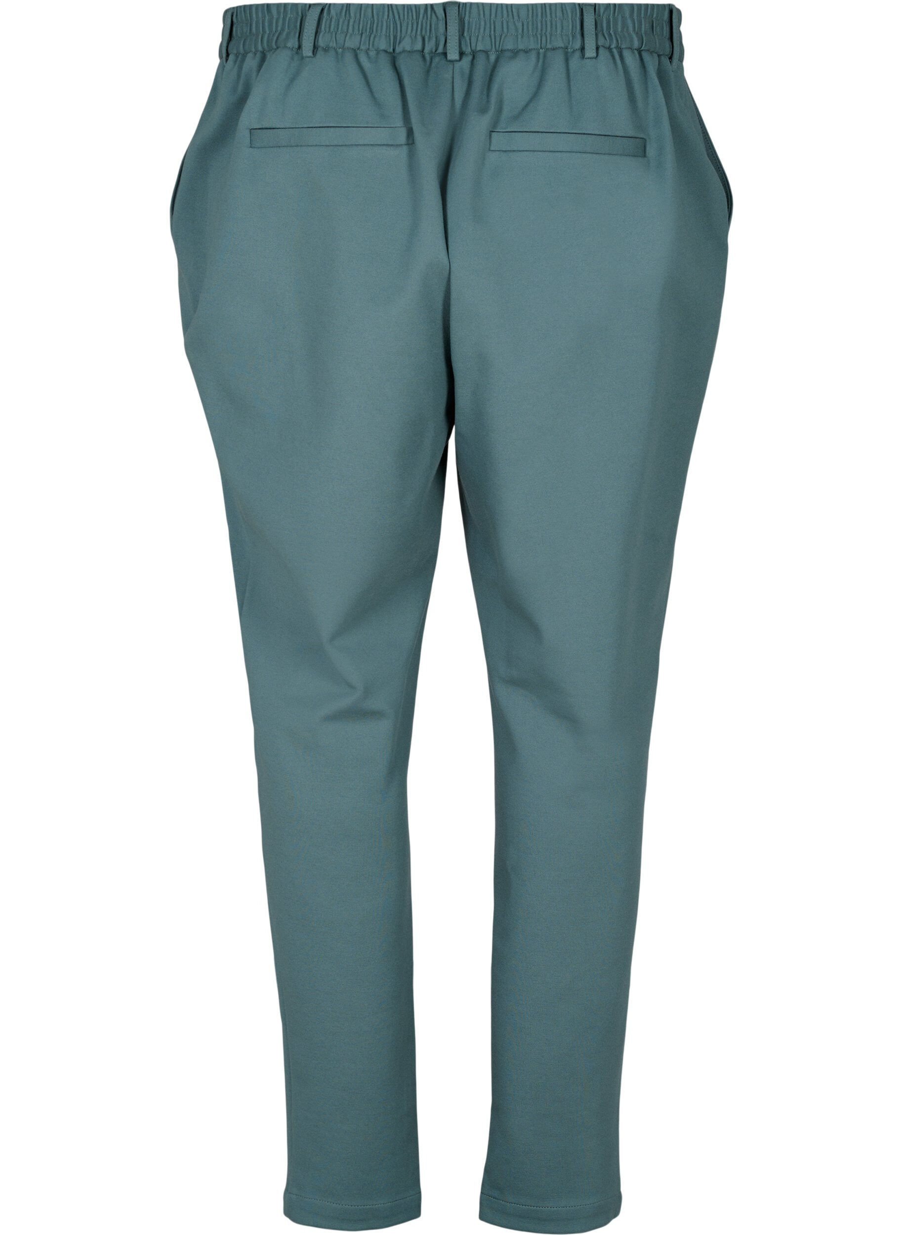 Zizzi Pantalon court avec poches et  cordon de serrage r&eacute;glable, Silver Pine, Packshot image number 1