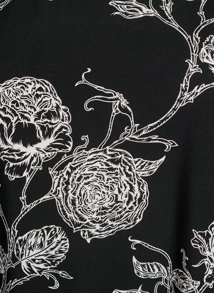 Viscose jurk met snijlijn, Zwart, Packshot image number 2