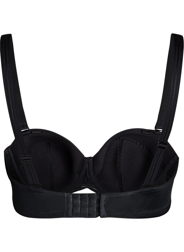 Soutien-gorge bandeau rembourr&eacute; avec bretelles amovibles, Noir, Packshot image number 1