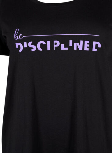 T-shirt de sport avec imprimé, Black w. Disciplined, Packshot image number 2