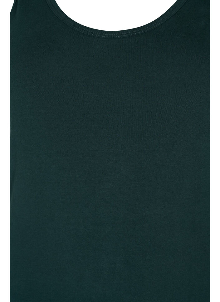 Haut basique en coton, Vert fonc&eacute;, Packshot image number 2