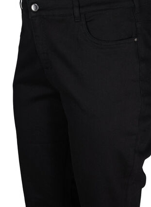 Pantalon capri moulant en denim de coton, Black, Packshot image number 2