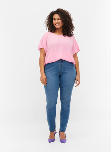 Extra hoog getailleerde Bea jeans met super slanke pasvorm, Light blue, Model image number 0