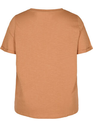 T-shirt en coton à manches courtes, Pecan Brown, Packshot image number 1