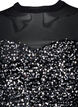 Glitterjurk met pailletten, Black w. Silver, Packshot image number 2