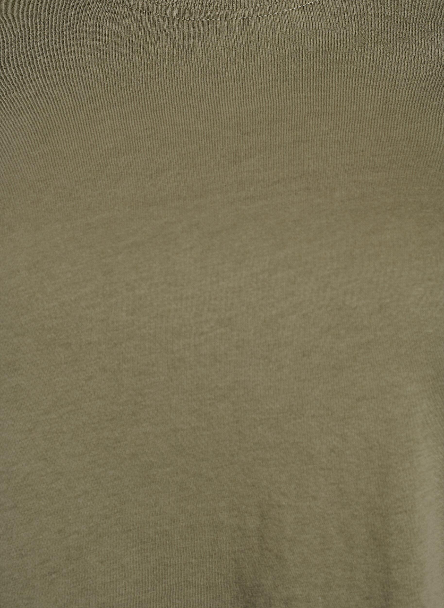 ZizziBasic katoenen T-shirt met ronde hals, Groen, Packshot image number 2