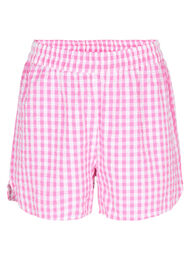 Short pyjama en coton à carreaux, Pink Check, Packshot