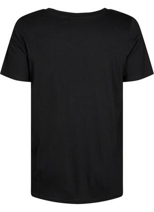 T-shirt à manches courtes avec forme en A, Black, Packshot image number 1