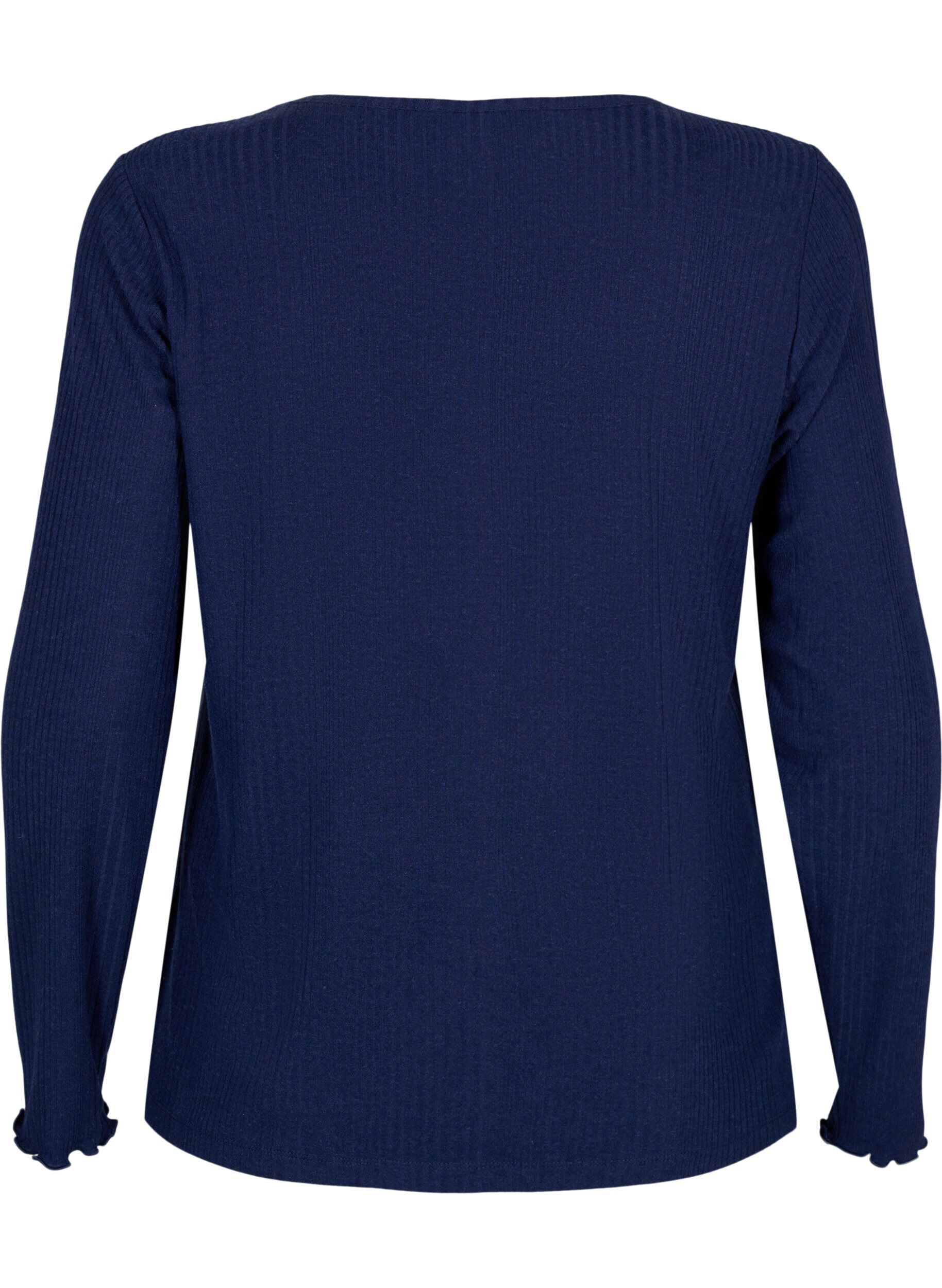 ZizziBlouse met lange mouwen en gestreept patroon, Night Sky Mel., Packshot image number 1