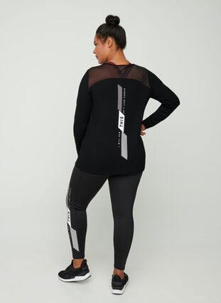 Top manches longues sportif, Black, Model image number 1