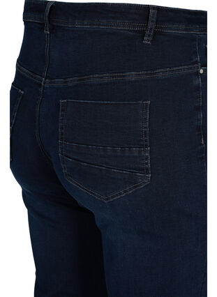 Jean Gemma à taille haute et coupe régulière, Dark blue, Packshot image number 3