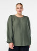 Viscose blouse met lange mouwen, Groen, Model image number 0