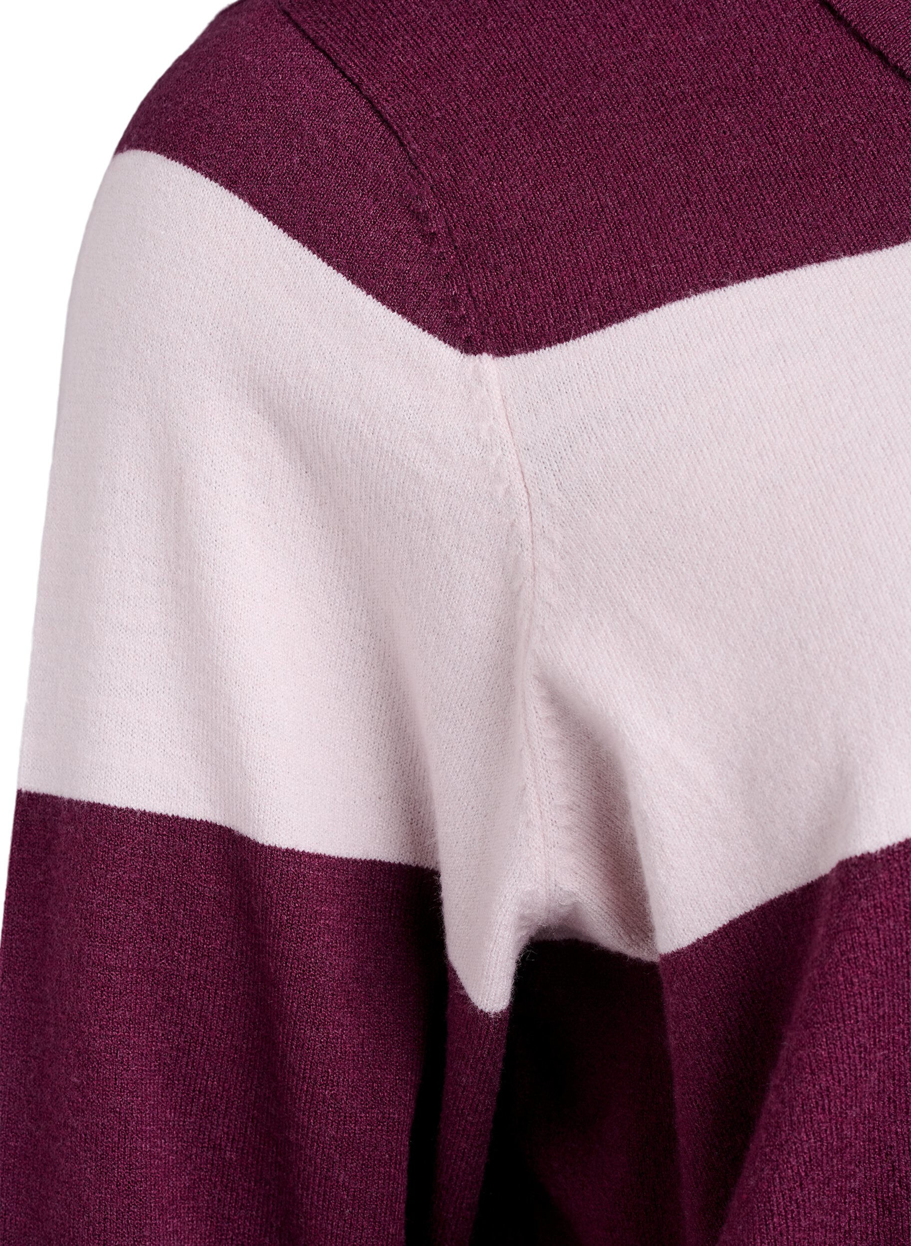 Zizzi Chemisier en maille avec col, Bordeaux, Packshot image number 3