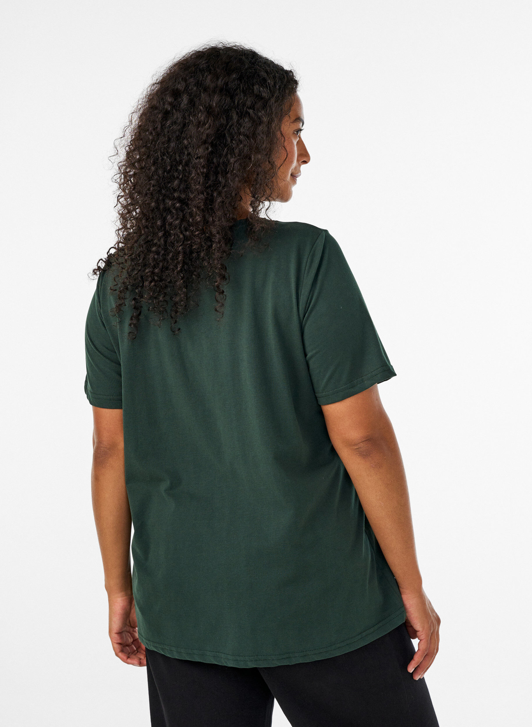 ZizziT-shirt met print, Groen, Model image number 2