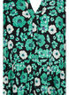 Gebloemde tuniek in viscose, Green Flower AOP, Packshot image number 2