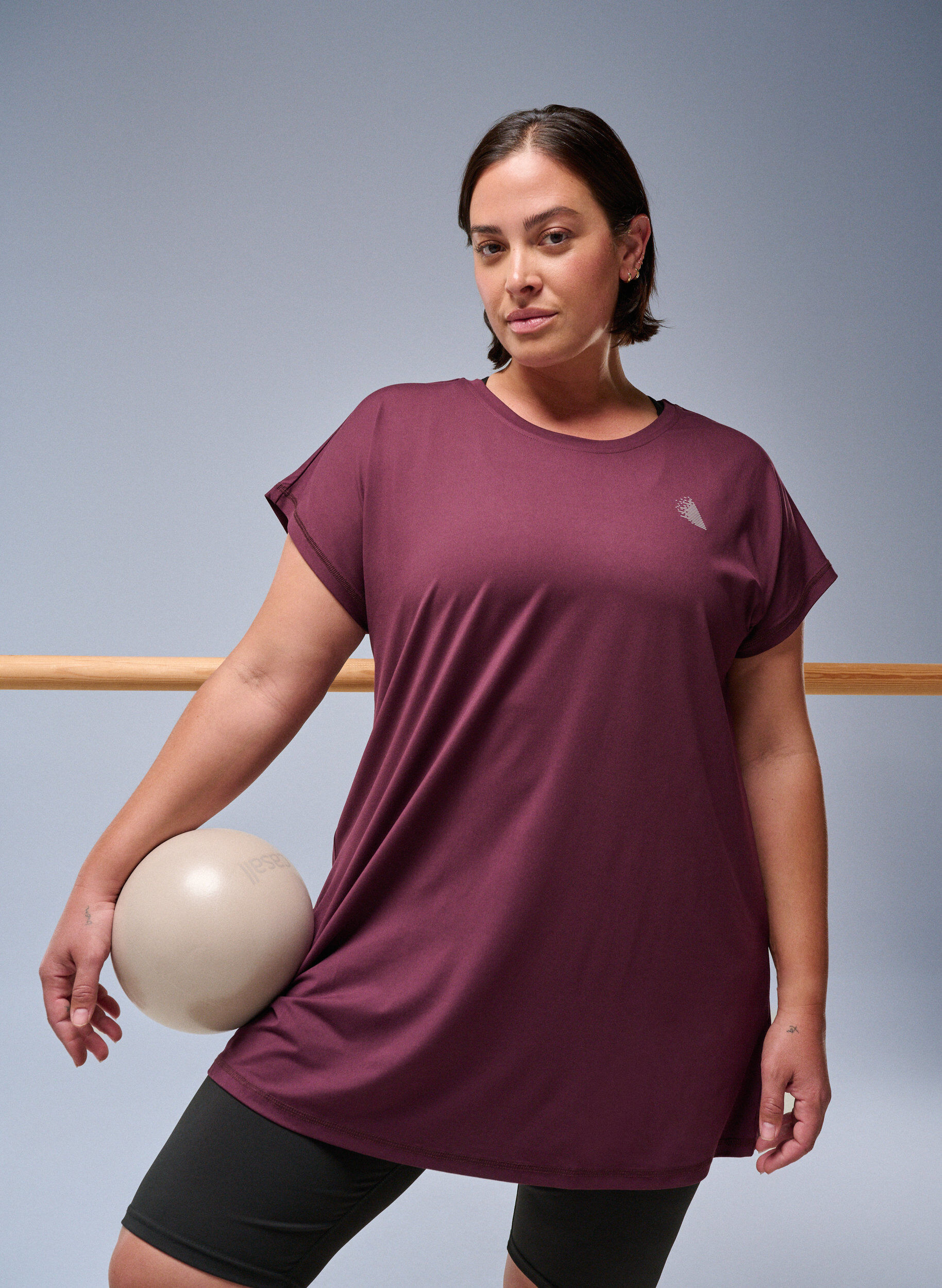 ZizziT-shirt long de sport, Bordeaux, Image image number 0