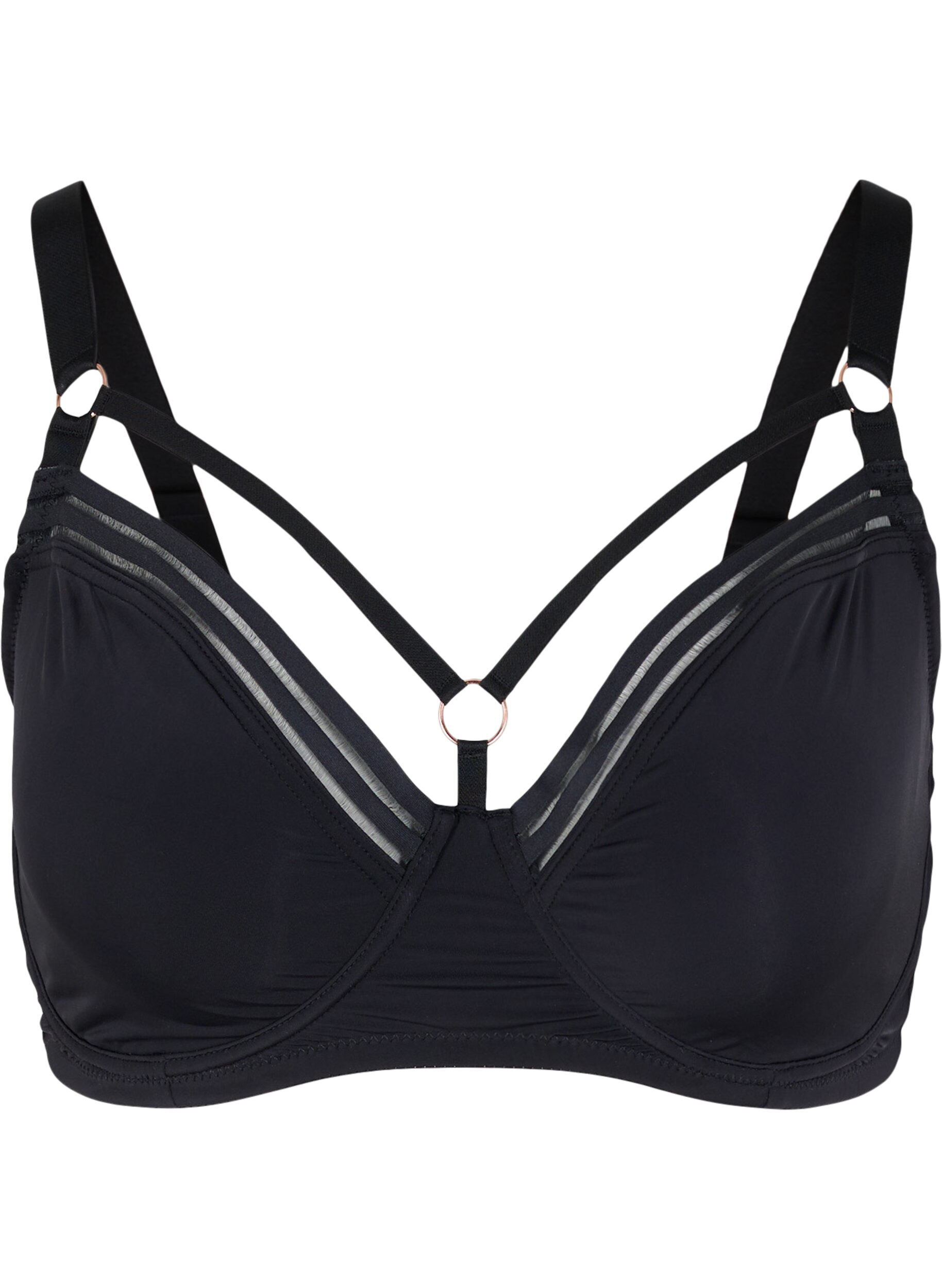 Zizzi Soutien-gorge &agrave; armatures avec string, Black, Packshot image number 0