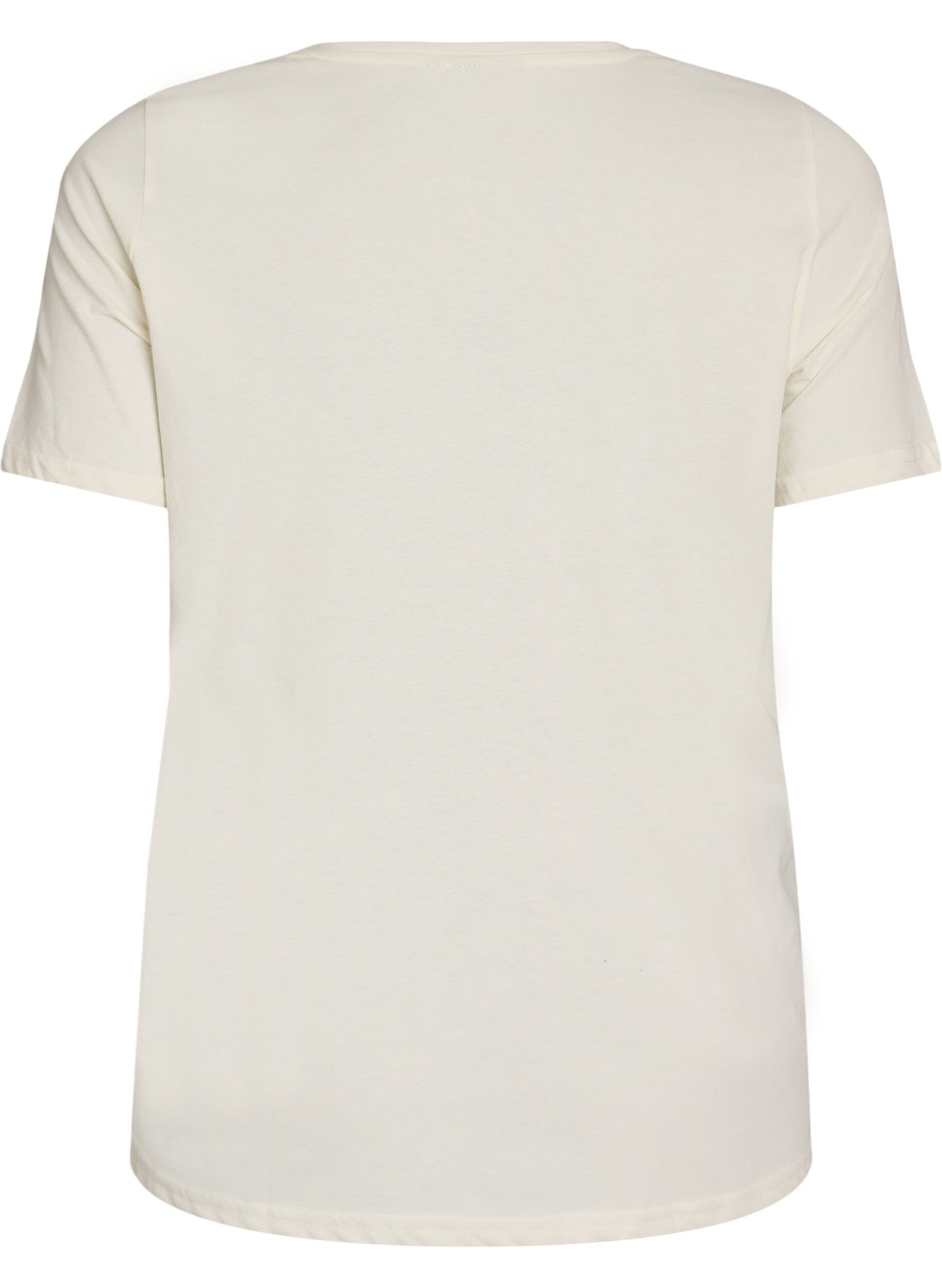 ZizziT-shirt met print, Wit, Packshot image number 1