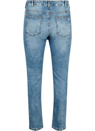 Emily jeans met normale taille en destroy, Blue denim, Packshot image number 1