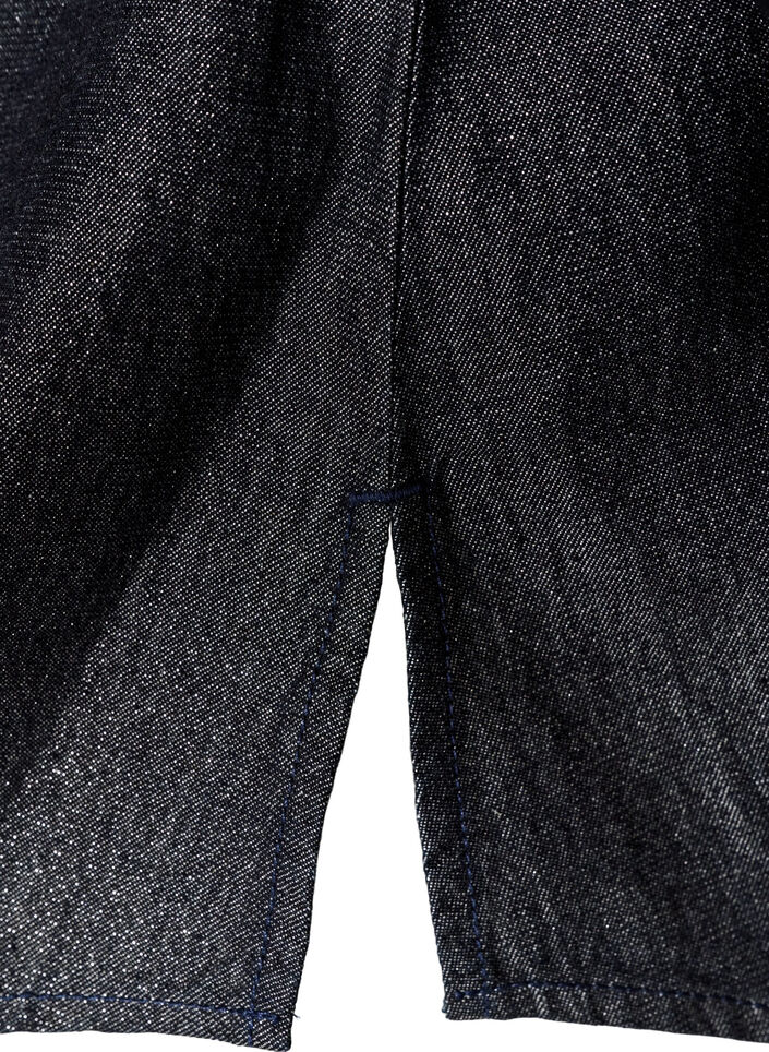 Chemise en jean avec fil paillet&eacute; et manches 3/4, Gris anthracite, Packshot image number 3
