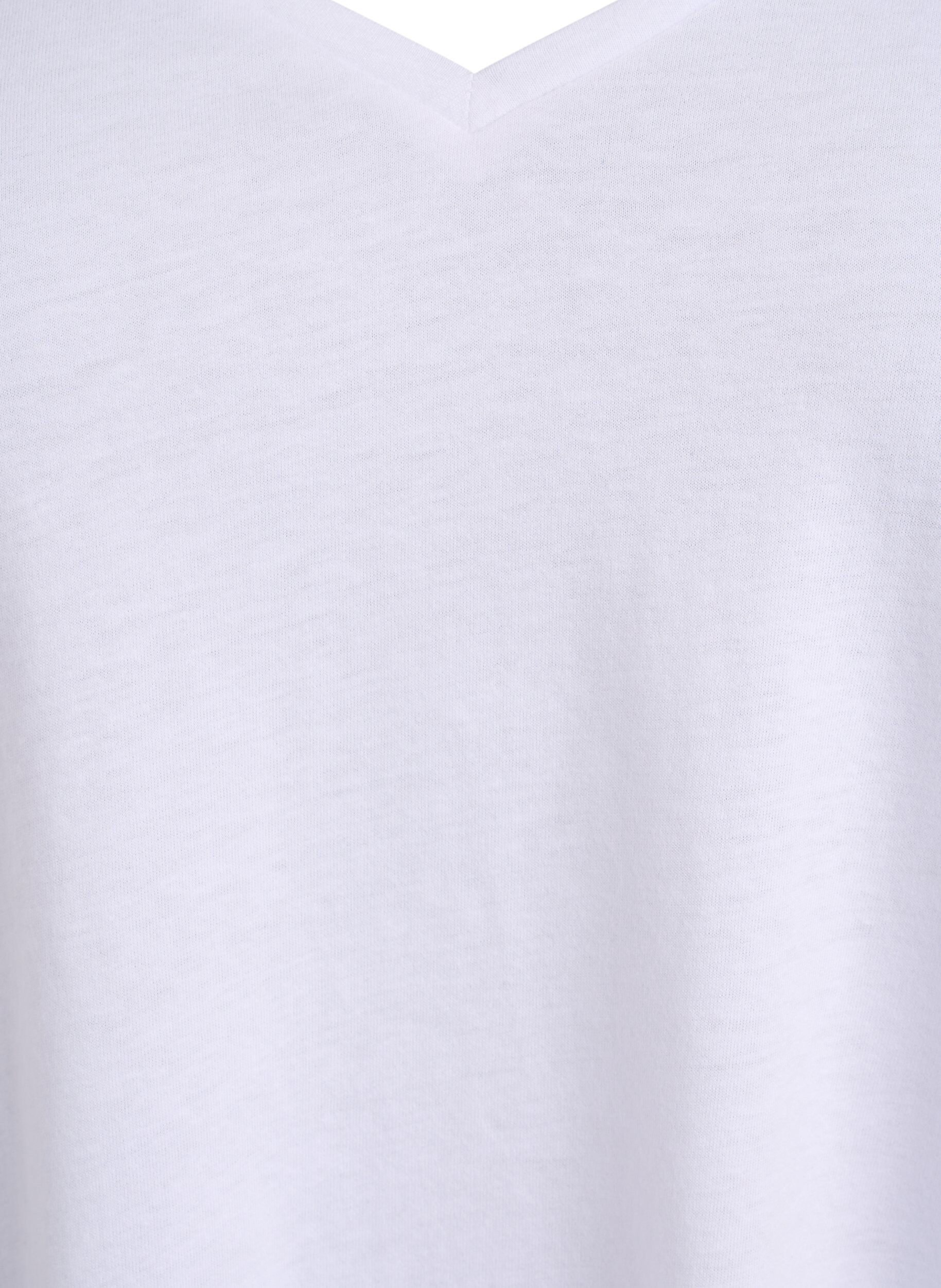 Zizzi FLASH - Lot de 2 t-shirts avec col en V, Black/White, Packshot image number 3