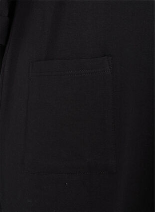 Sweat jurk met 3/4 mouwen en zakken, Black, Packshot image number 3