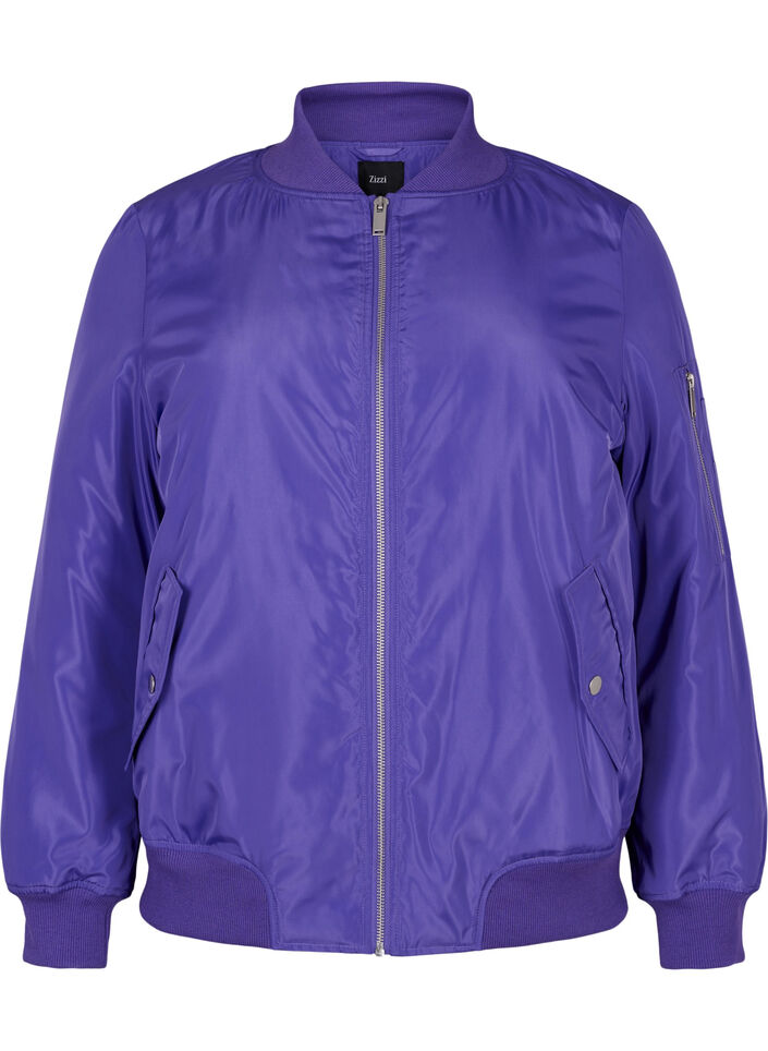Blouson bombardier avec fermeture éclair, Purple Opulence, Packshot image number 0