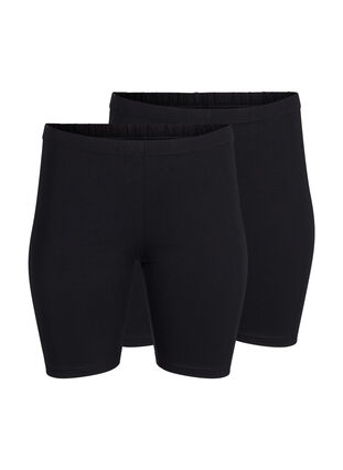 FLASH - verpakking met 2 Legging shorts, Black / Black, Packshot image number 0