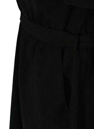 Robe manches courtes et col-v, Black, Packshot image number 3