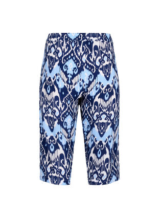Pantalon culotte en viscose avec imprimé, Blue Ethnic AOP, Packshot image number 1