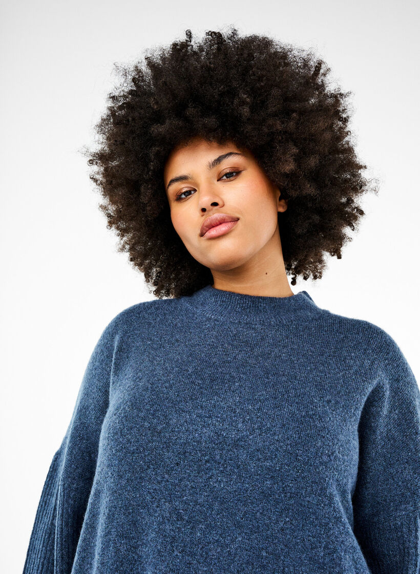 Lange gebreide blouse met lange mouwen, Bering Sea Mel., Image image number 0