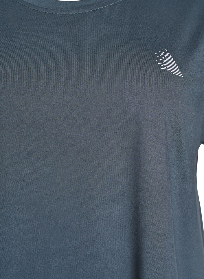 T-shirt de sport couleur unie, Vert fonc&eacute;, Packshot image number 2