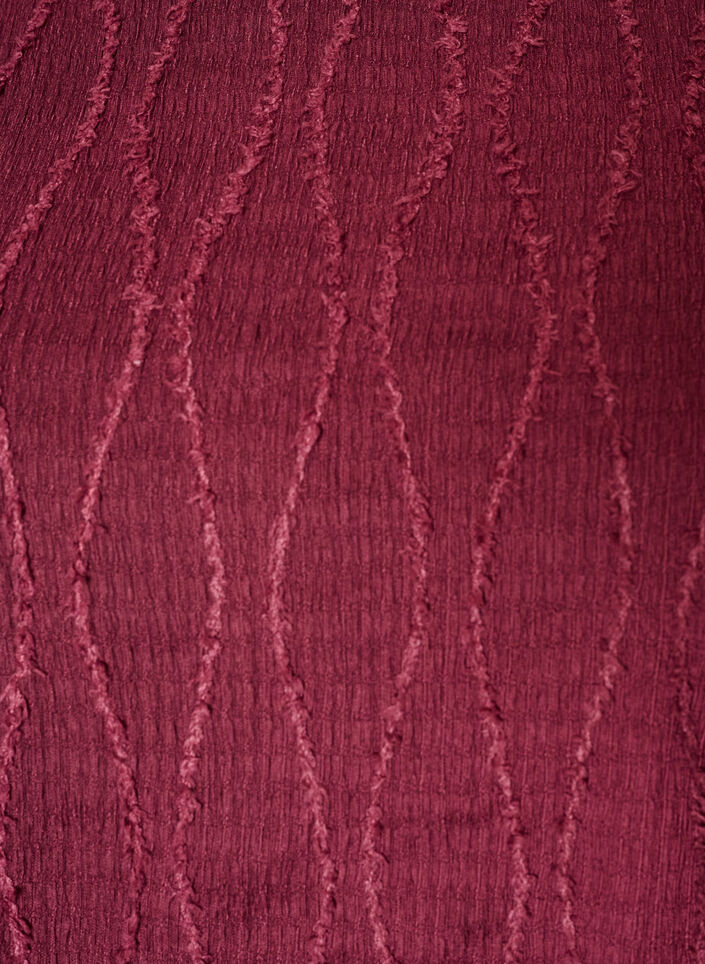 Blouse en jersey ondul&eacute;, Bordeaux, Packshot image number 2