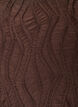 Robe midi &agrave; texture ondul&eacute;e et manches longues, Marron, Packshot image number 2