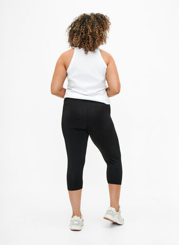 2-pack leggings avec longueur 3/4, Black / Black, Model image number 1