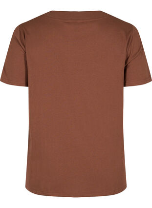 T-shirt met brede rib in de hals en korte mouwen, Rocky Road, Packshot image number 1