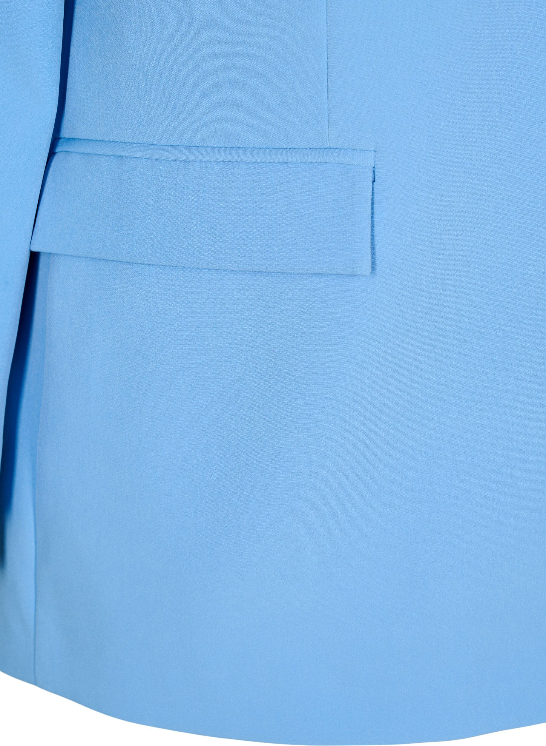 Zizzi Blazer classique avec fermeture boutonn&eacute;e, Bleu Clair, Packshot image number 3