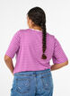 T-shirt en TENCEL&trade; Lyocell &agrave; rayures, Violet, Model image number 2