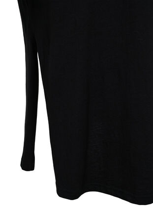 Robe t-shirt en coton à manches 2/4, Black, Packshot image number 3