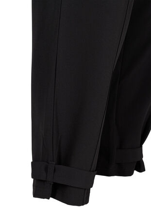 Pantalon longueur 7/8 avec des plis consus, Black, Packshot image number 3