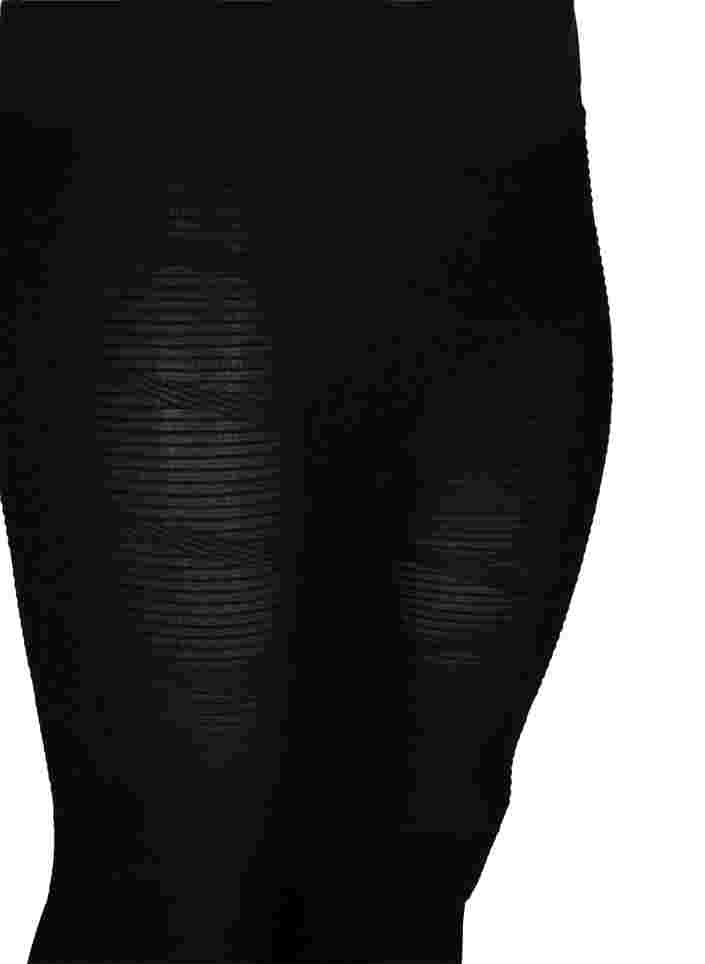 Collants d'entraînement sans coutures avec motif structuré, Black, Packshot image number 2