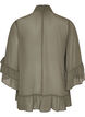 Blouse met striklint en ruches, Grijs, Packshot image number 1