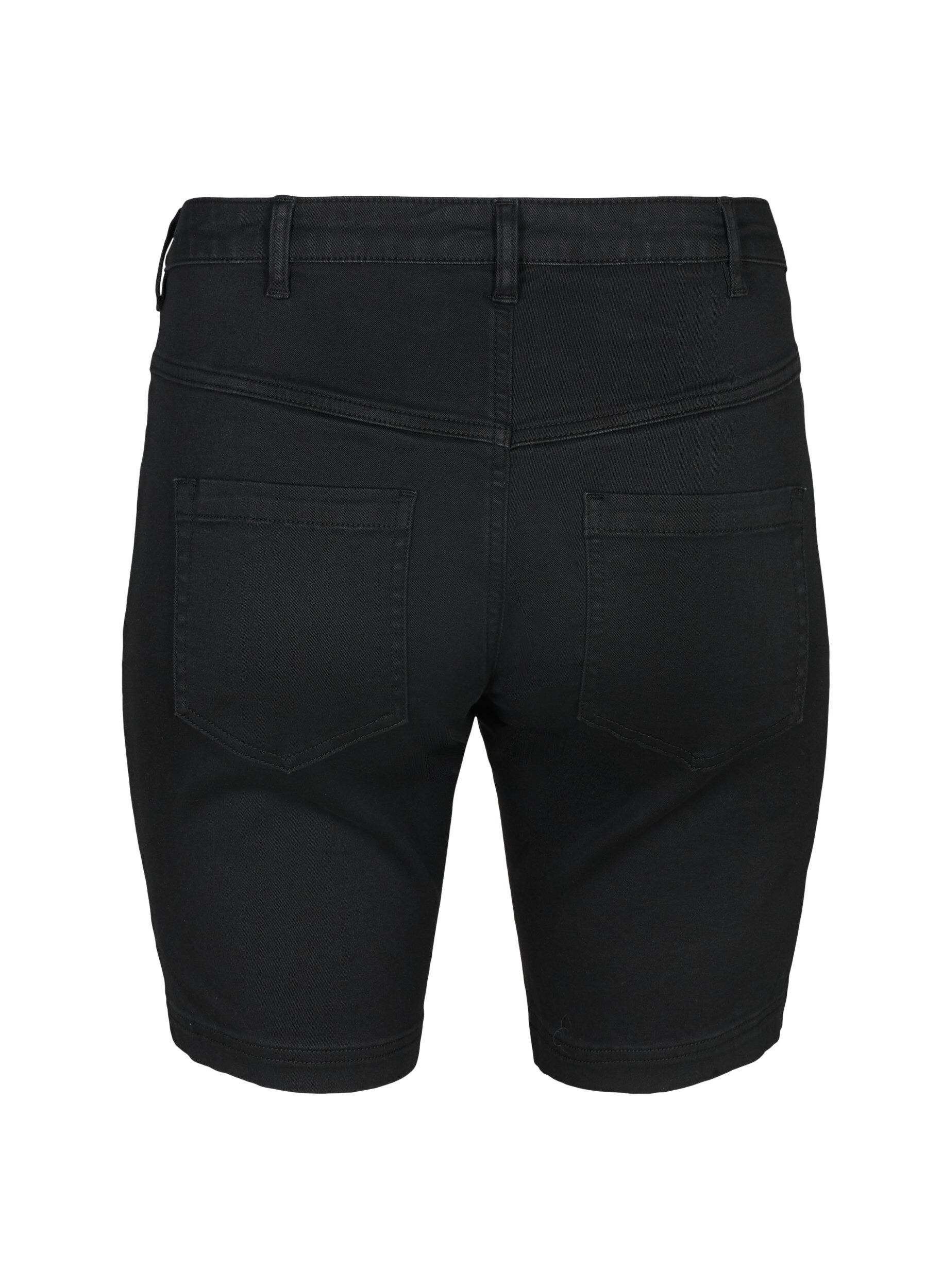 Zizzi Short Emily coupe slim, taille classique, Noir, Packshot image number 1