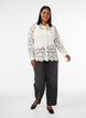 Kanten shirt met parelknopen, Vanille, Model image number 1