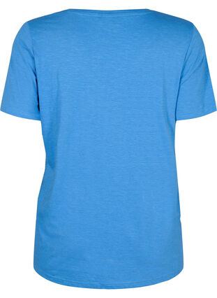 Basic t-shirt met korte mouwen en v-hals, Provence , Packshot image number 1