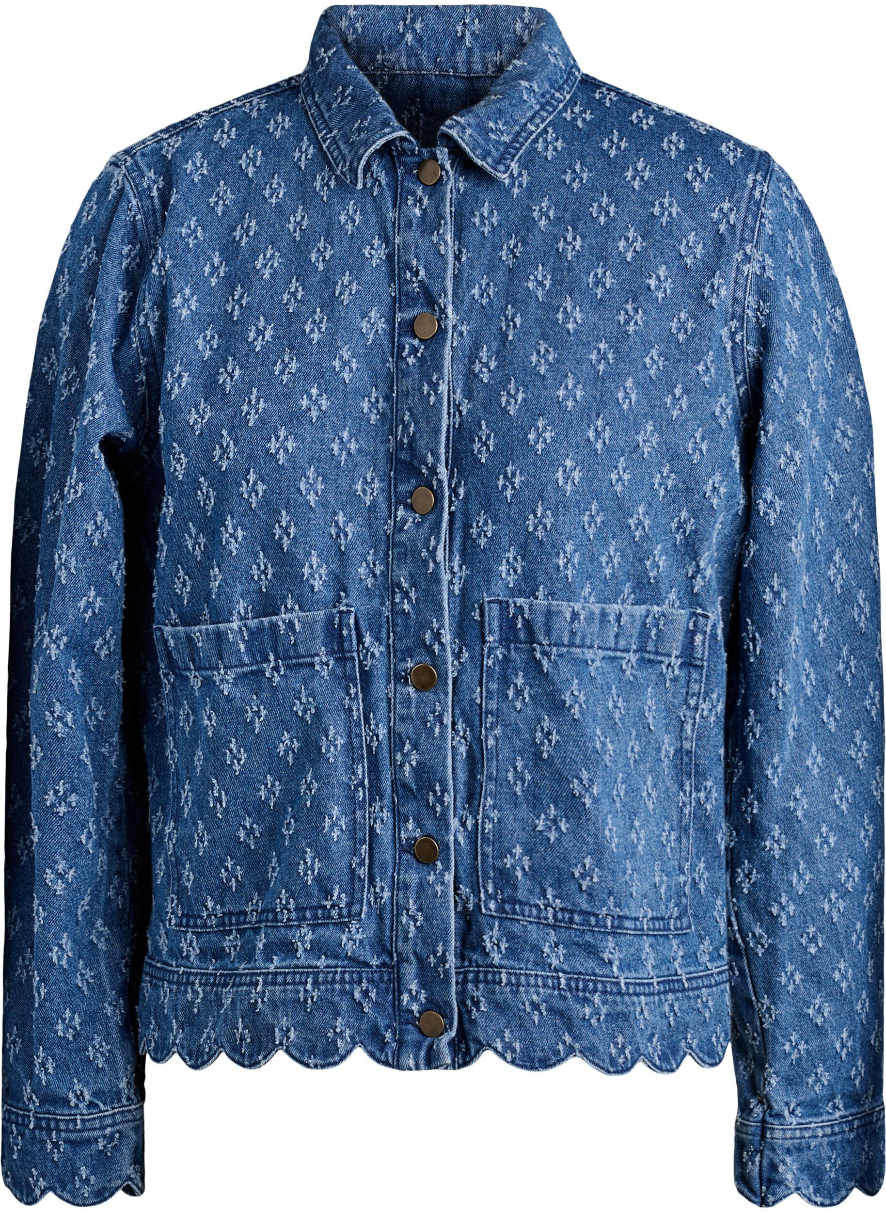 Veste en jean avec un effet us&eacute;