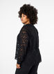 Jacquard overhemd met knopen, Black, Model image number 1