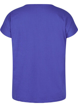 T-shirt en mélange coton, Dazzling Blue, Packshot image number 1