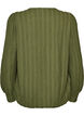 Jersey blouse met structuur en ballonsilhouet, Groen, Packshot image number 1
