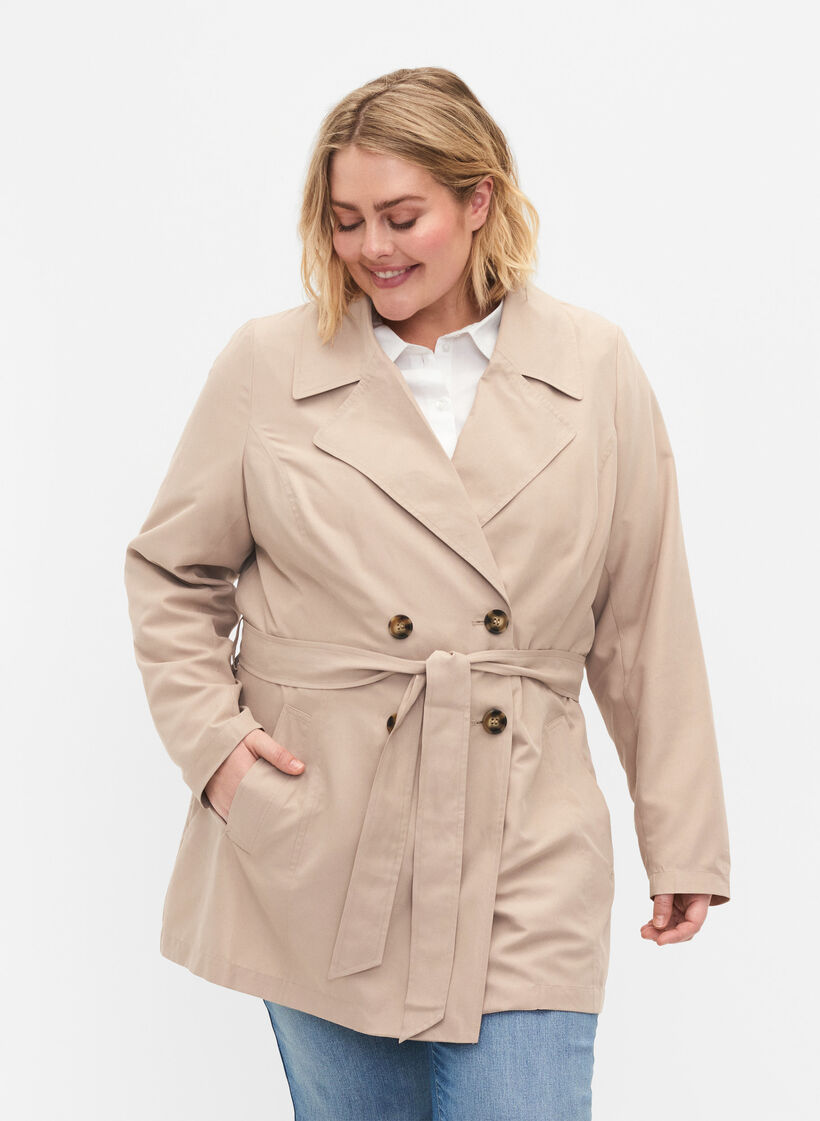 Trench-coat avec ceinture et poches, Nomad, Model image number 0